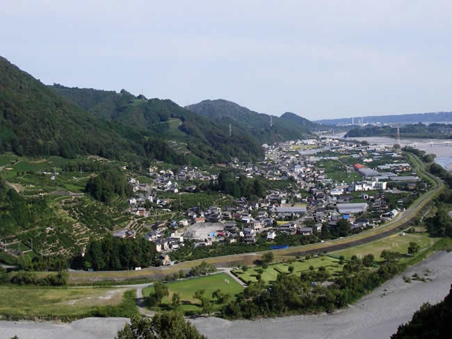 神座鵜網と大井川