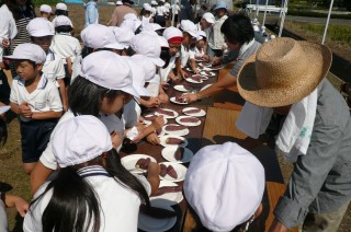 恩地町の食育、サツマイモ作り