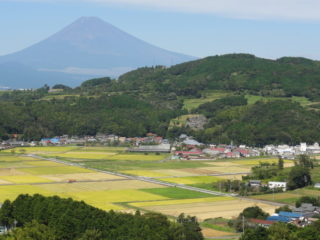 丹那盆地と富士山の景観